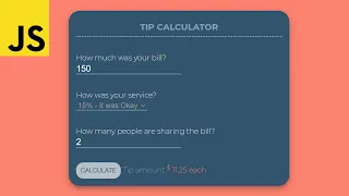 Build Complete JavaScript Project - Tip Calculator