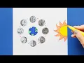 How to draw phases of the moon