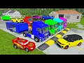 Download Lagu Flatbed Truck Mcqueen | Transportation with Truck - Pothole vs Car #6 - BeamNG.Drive