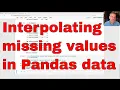 Interpolating missing values NaN in Pandas data frames