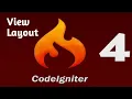 View layout in Codeigniter Part Codeigniter 4 tutorial in Hindi