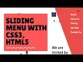 Hamburger sliding menu with HTML5 CSS 3 and JavaScript