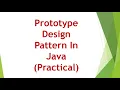 Implementation of Prototype Design Pattern in JAVA
