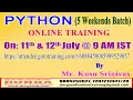 PYTHON 5 Weekends Batch Online Training DURGASOFT