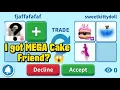 How I got MEGA Cake Friend in adopt me trading DUMP win fair or lose roblox