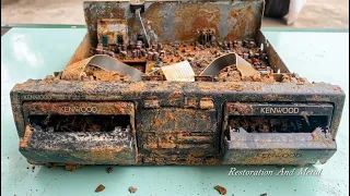 Restoring a vintage, rusty, and broken $1 Kenwood cassette player.