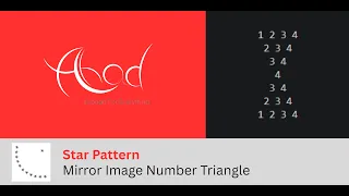 Star Pattern Mirror Image Triangle Pattern Java