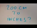 200 cm to inches