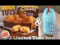 LIMITED TIME ONLY Burger King Cheesy Tots Blue Raspberry Frozen Fanta Treat Review