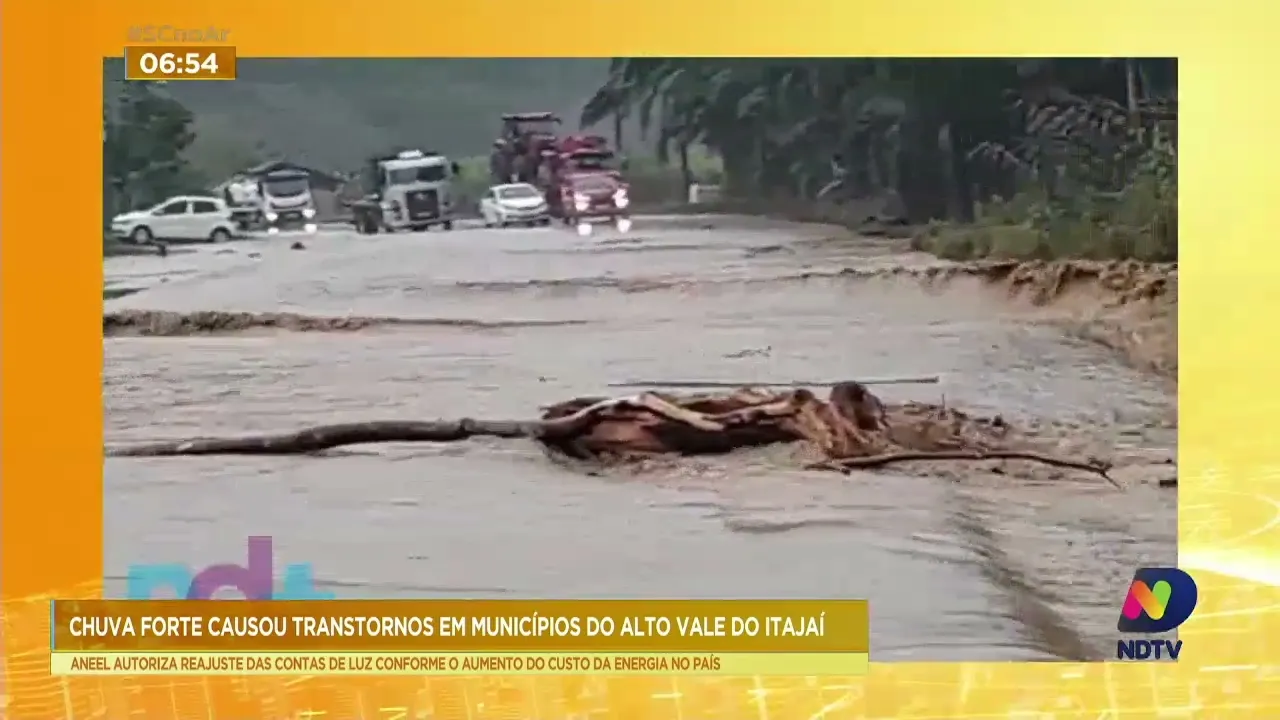 Chuva forte causou transtornos em municípios do Alto Vale do Itajaí