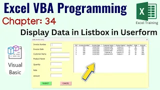Display Data in List Box of User Form VBA Programming - Chapter 34
