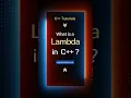 What is a Lambda in C