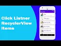 RecyclerView - CLick Listner on RecyclerView CardView Android Studio Beautiful RecyclerView