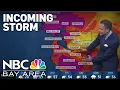 Forecast Timeline on two storms to bring heavy Bay Area rain