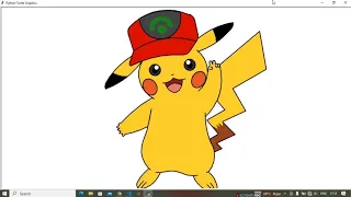 Drawing Pikachu using Python Turtle only Pikachu - Python Programming