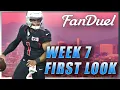 FANDUEL WEEK 7 FIRST LOOK LINEUP NFL DFS PICKS