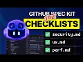 GitHub Spec Kit now has CHECKLISTS