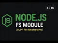 FS Module in Node js Sync Node JS Tutorial Node JS Course