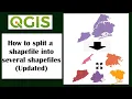 How to split a shapefile into several shapefiles Updated using QGIS