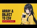 Javascript Array Object To CSV