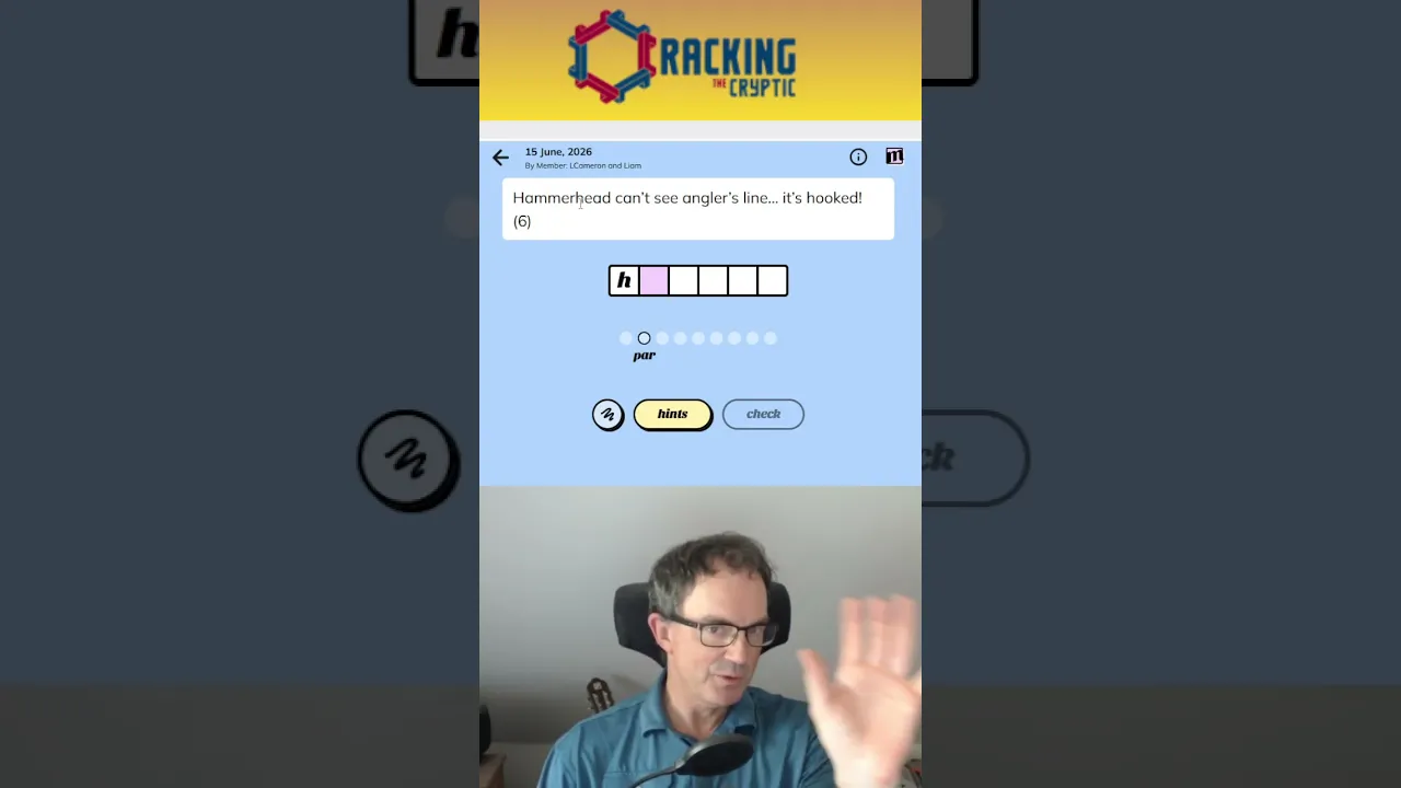 MinuteCryptic in a Minute - 15 June 2026 - SINKER!