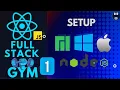 Build A Full Stack Gym in React JavaScript Setup Node js on Linux using Snap Store
