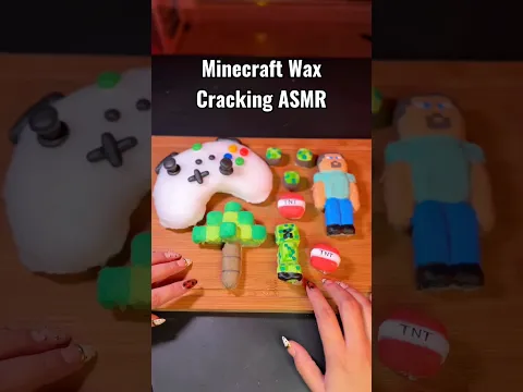I Destroyed a Minecraft Gaming Set! 🎮💥 #asmr #minecraft #wax