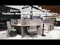Space 8 Modular Office Partition Workstation Freestanding Movable Fabric Cubicle Divider System
