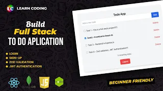 How to Build a Full Stack Web Application Todo App MongoDB Express js React js Node js Like