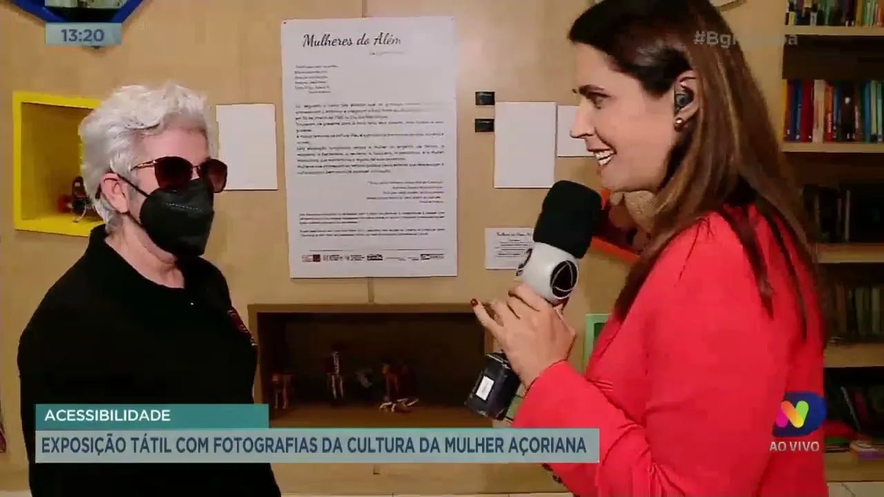 Exposição tátil com fotografias da cultura da mulher açoriana