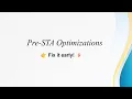 Pre-STA Timing Fixes Logic Optimization Fix it Early ECO