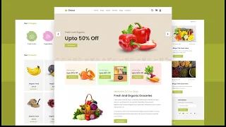 Create A Responsive Multipage Grocery Store Website Design HTML CSS SASS JavaScript