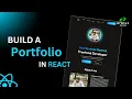 How To Create Portfolio Website In React JS Complete React JS Website Project Tutorial 2025