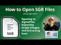 How to Open SGR Files SigmaPlot Graph