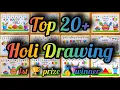 50 Holi Drawing holi drawing poster ideas 2026 How to Draw holi drawing easy step Happy Holi