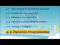 Dynamic Programming End of the Chapter XII STD CS Chapter 4 - Algorithmic Strategies