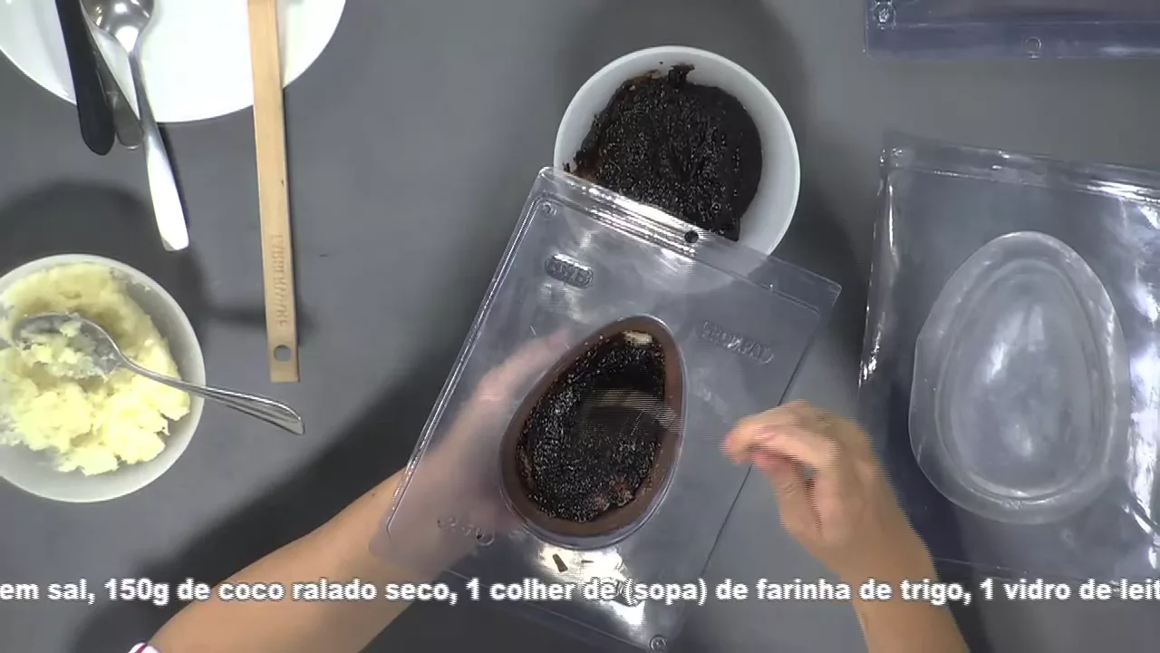 RECEITAS BOM SABOR 13/03/2015 OVO DE PÁSCOA COM RECHEIO DE COCADA CREMOSA
