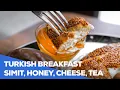 Download Lagu Fast and Hearty Turkish Breakfast! Simit, Honey, Cheese, Tea 🤤