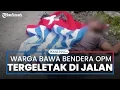 Warga Bawa Bendera Bintang Kejora Ditemukan Tergeletak di Jalan Kebun Sirih Timika