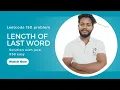 LeetCode Problem Length of Last Word Simple Java Solution Explained