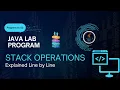 VTU Java Lab Program 2 Stack Class Implementation Push Pop Display Easy Java OOP Guide 2025