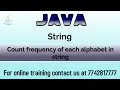 java program to count frequency of alphabets in a string in hindi