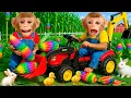 Download Lagu Khỉ BiBi đang thu hoạch những cà chua cầu vồng và thưởng thức những món ăn ngon cùng anh trai Obi
