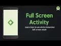 Full Screen Mode - Sticky Immersive Android Studio