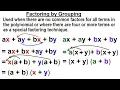 Algebra - Ch 6 Factoring 16 of 55 How to Factor by Grouping