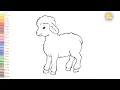 Lamb outline drawing How to draw A Sheep drawing for kids