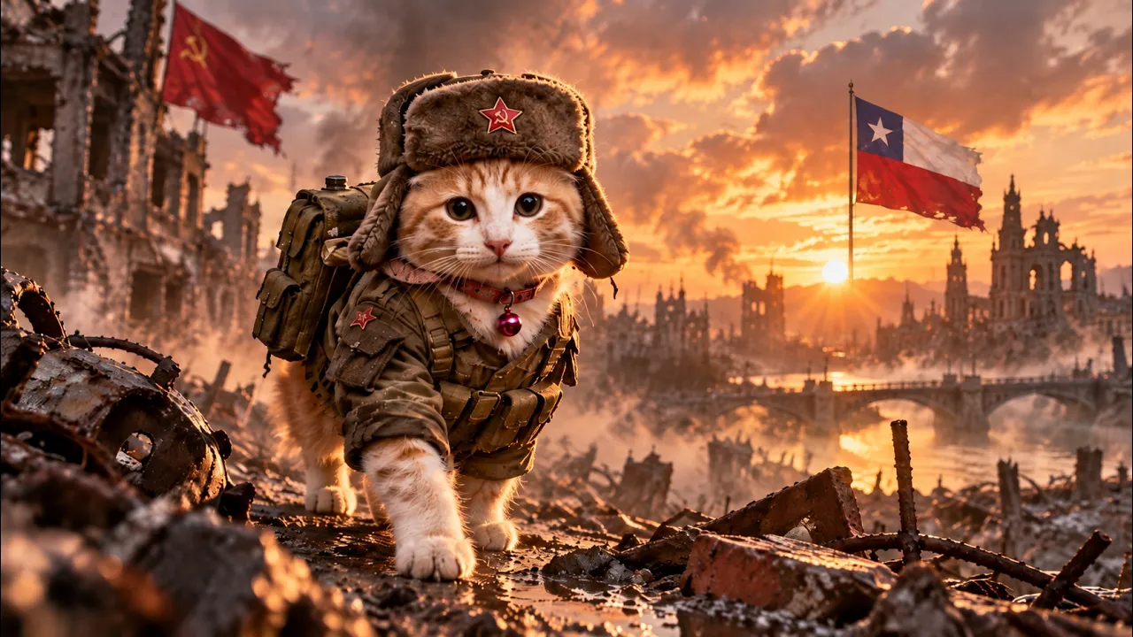 🐱🇷🇺 Un Gatito Soviético SIN HOGAR llega a Chile… y nadie conoce su historia 💔🇨🇱