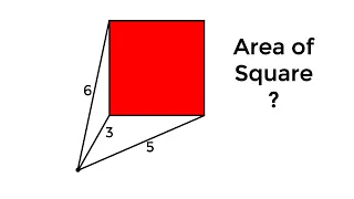 Area of square from 3 external distances