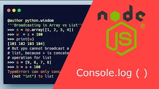 Node js Console Log How to Write to Node JS console