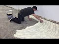 Spreading glue How to glue down carpet